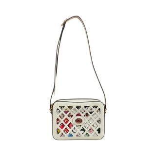 グッチ(GUCCI)のグッチ カットアウト フローラ ショルダーバッグ レザー 550132 ホワイト レディース GUCCI  中古(ショルダーバッグ)