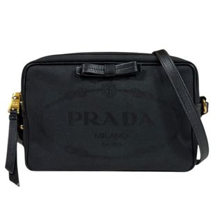 プラダ(PRADA)のプラダ ショルダーバッグ ナイロンジャガード 1BH089 ブラック レディース PRADA  中古(ショルダーバッグ)