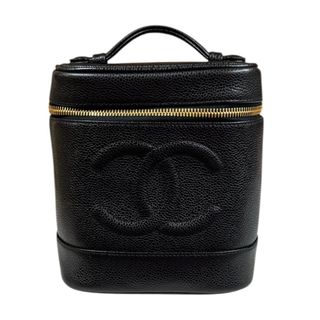 シャネル(CHANEL)のシャネル バニティ ハンドバッグ キャビアスキン A01998 ブラック レディース CHANEL  中古(ハンドバッグ)