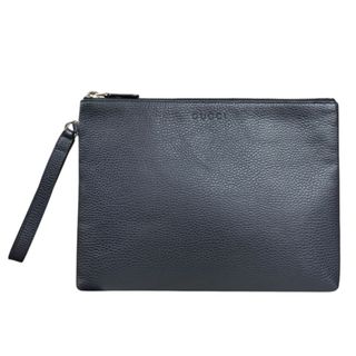 グッチ(GUCCI)のグッチ セカンドバッグ レザー 546532 ネイビー メンズ GUCCI  中古(セカンドバッグ/クラッチバッグ)