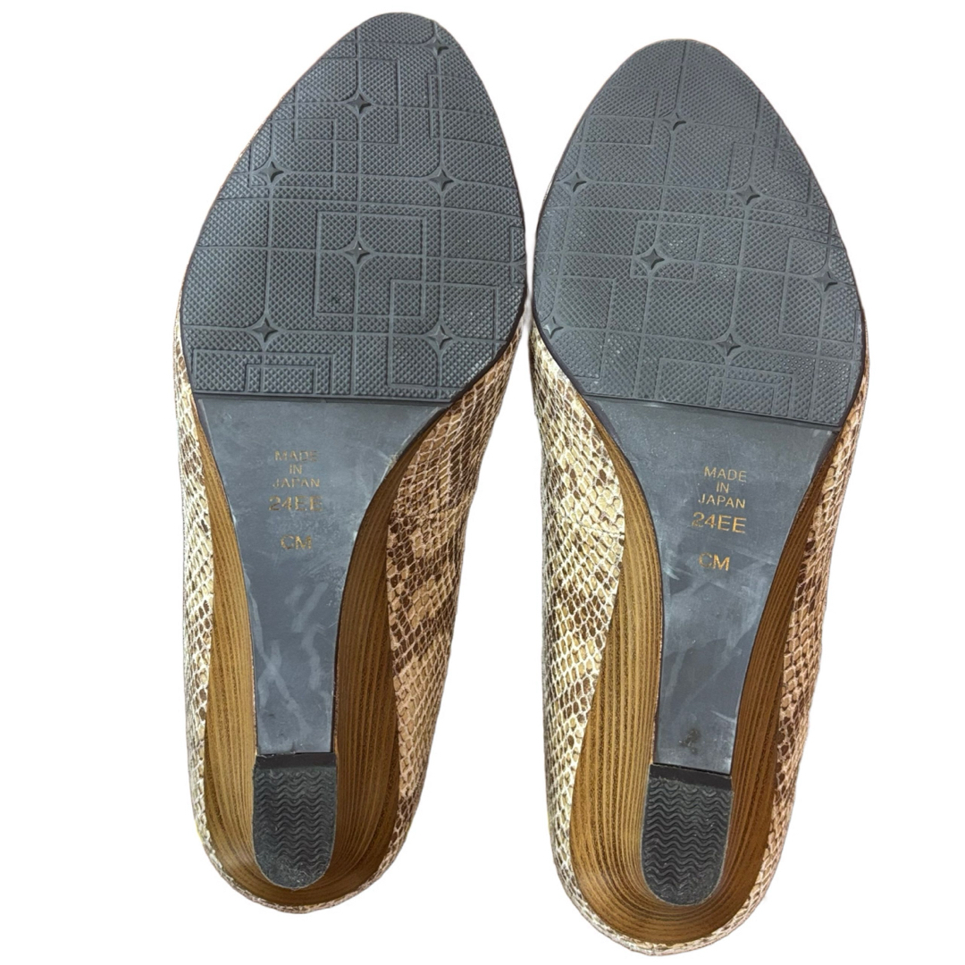 DIANA(ダイアナ)のDIANA WELL FIT パイソン ウェッジヒール パンプス ベージュ レディースの靴/シューズ(ハイヒール/パンプス)の商品写真