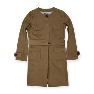 クローラ(CROLLA)のCROLLA クローラ ツイルコットン ノーカラー コート サイズ 38 /キャメルベージュ系/ワールド(その他)