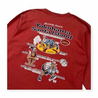 キャプテンサンタ(CAPTAIN SANTA)のCAPTAIN SANTA キャプテンサンタ プリント 長袖Tシャツ カットソー サイズ M /メンズ/レッド系/ジョイマークデザイン/日本製(Tシャツ/カットソー(七分/長袖))