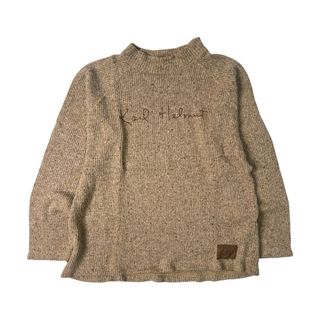 Karl Helmut カールヘルム ロゴデザイン コットンニット セーター M/ベージュ