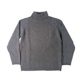 Karl Helmut カールヘルム 袖ロゴ刺繍 ラムウール タートルネック セーターM/グレー