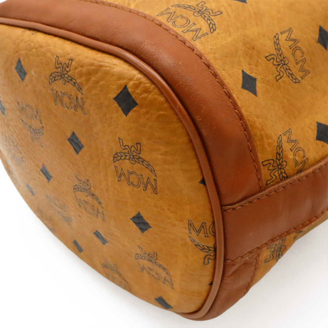 MCM/エムシーエム ロゴグラム 巾着 ショルダーバッグ /060 MCM エムシーエム ショルダーバッグ 巾着型 ヴィセトス柄 ブラウン