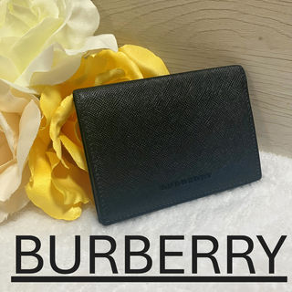 バーバリー(BURBERRY)のBURBERRY バーバリー カードケース 名刺入れ レザー ブラック 黒(名刺入れ/定期入れ)