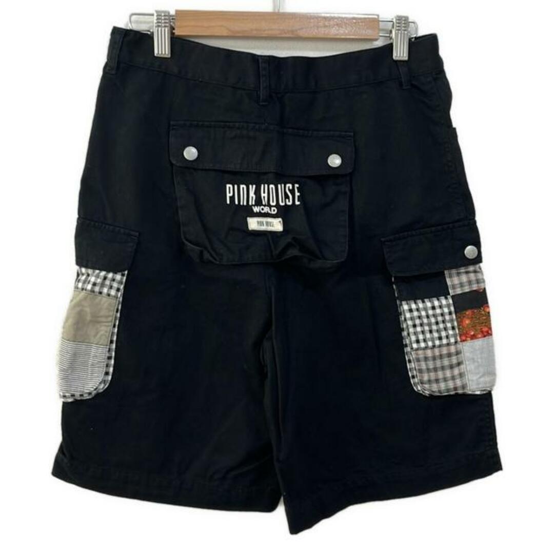 PINK HOUSE(ピンクハウス)のPINK HOUSE(ピンクハウス) ハーフパンツ レディース - 黒×マルチ チェック柄/イチゴ レディースのパンツ(ハーフパンツ)の商品写真