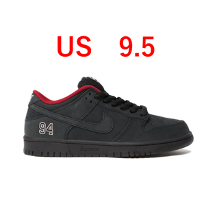 US9.5 Black Supreme NIKE SB DUNK Low