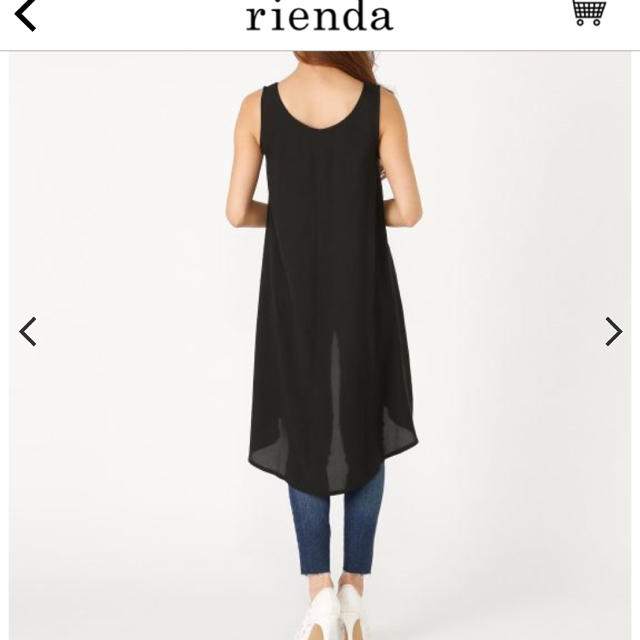 rienda(リエンダ)のスリット バックテールロング リエンダ レディースのトップス(Tシャツ(半袖/袖なし))の商品写真