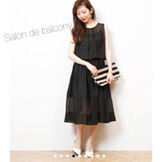 サロンドバルコニー(Salon de Balcony)の美品♡オーガンジーシフォンスカート(ひざ丈スカート)