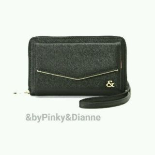 アンドバイピーアンドディー(&byP&D)の&byPinky&Dianne♥新品♥ウォレットショルダー黒ピンク(財布)