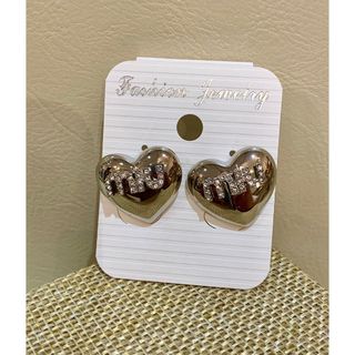 ハートピアス　シルバー(ピアス)