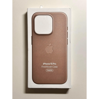 【新品】純正 iPhone 15 Pro ファインウーブンケース・トープ①