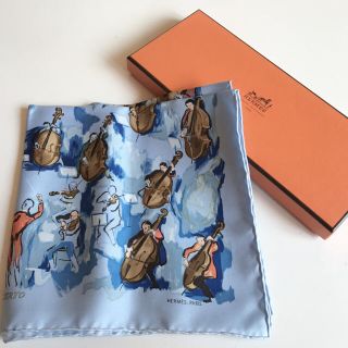 エルメス(Hermes)の【美品】正規エルメス プチカレCONCERTO(バンダナ/スカーフ)