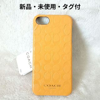 COACH iPhone5ケース シグネチャー レザー ブラス×マスタード