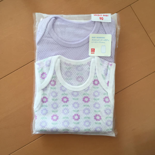 UNIQLO(ユニクロ)のメッシュインナーボディ 90 未開封 キッズ/ベビー/マタニティのキッズ服女の子用(90cm~)(下着)の商品写真