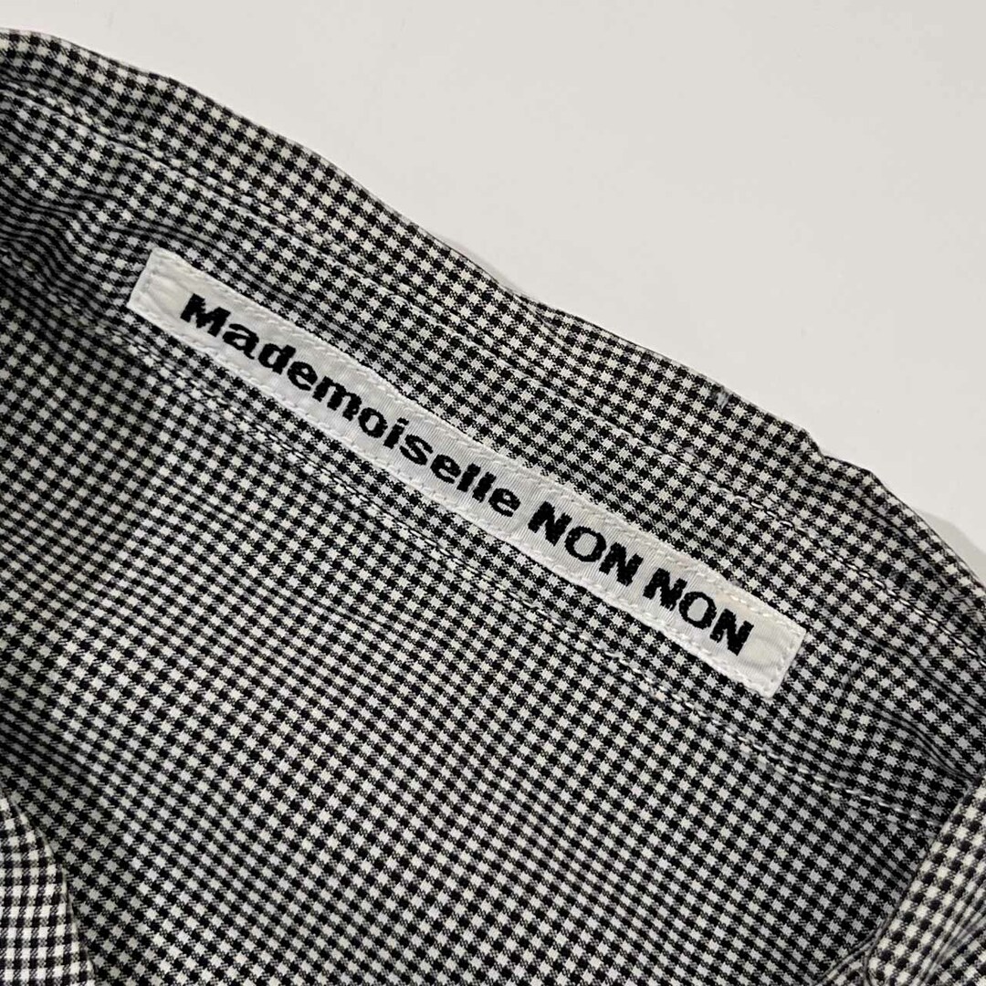 Mademoiselle NON NON マドモアゼルノンノン ギンガムチェック 長袖シャツ/ブラック×ホワイト レディース レディースのトップス(その他)の商品写真