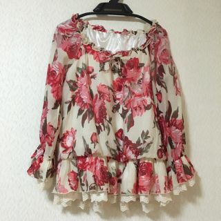 セシルマクビー(CECIL McBEE)のオフショルダー 花柄チュニック(チュニック)