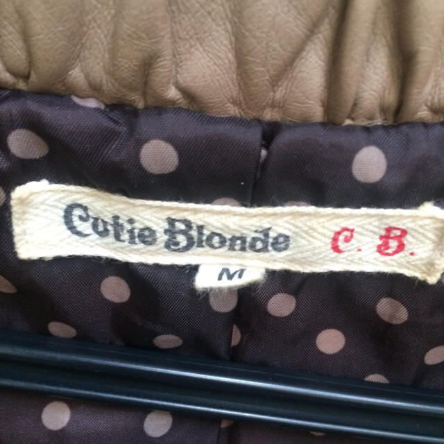 Cutie Blonde(キューティーブロンド)のcutie blonde 革ジャケット レディースのジャケット/アウター(ノーカラージャケット)の商品写真