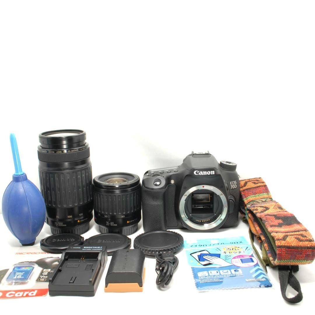 ☘️高速連写✨スマホ転送☘️Canon EOS 70D 超望遠ダブルズームキット ☘️高速連写✨スマホ転送☘️Canon EOS 70D 超望遠ダブルズーム