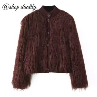 🐿️9月新作🌰17963◆brown ブラウン ファーコート(毛皮/ファーコート)