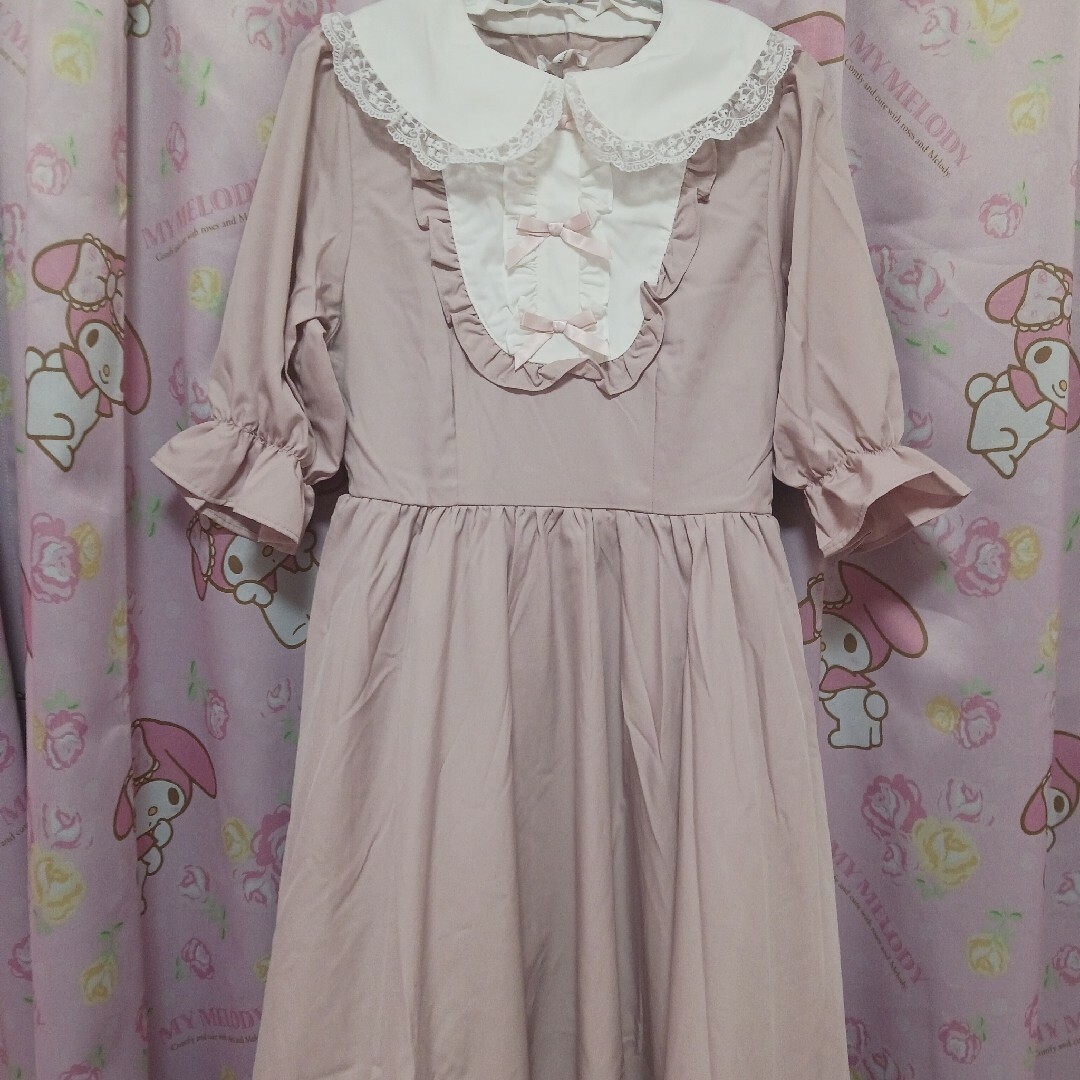 しまむら - しまむら 眞白ありす うさ耳 襟付きワンピース ピンク