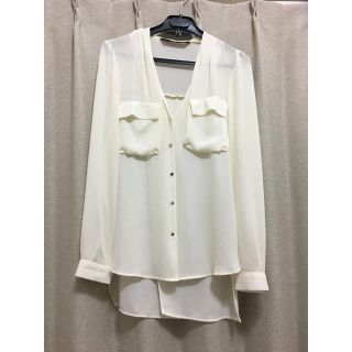 ザラ(ZARA)のZara ♡ シフォン 白シャツ xs (シャツ/ブラウス(長袖/七分))