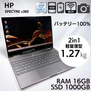 ヒューレットパッカード(hp)の★2in1 タッチパネル★HP Spectre X360 i7 16GB_806(ノートPC)