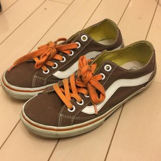 ヴァンズ(VANS)のVANS 　ブラウン　オレンジ紐 スニーカー(スニーカー)