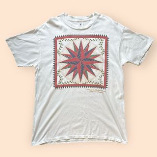 メイドインユーエスエー(MADE IN USA)の95s USA製 デルタ クロスロードデザイン シングルステッチ Tシャツ L(Tシャツ/カットソー(半袖/袖なし))