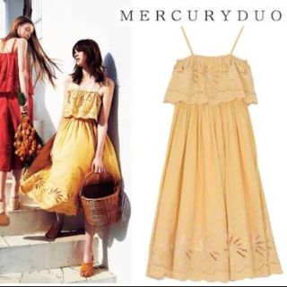 マーキュリーデュオ(MERCURYDUO)のマーキュリーデュオ カットワーク キャミワンピース (ロングワンピース/マキシワンピース)