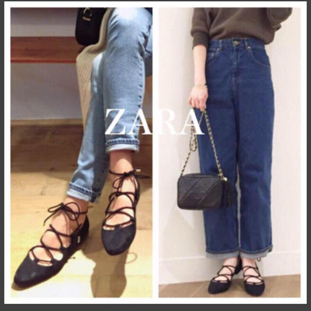 ZARA(ザラ)のZARA レースアップシューズ 完売品 レディースの靴/シューズ(バレエシューズ)の商品写真