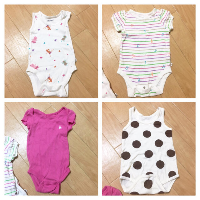 babyGAP(ベビーギャップ)のbabyGap ロンパース ４枚セット 70 女の子 キッズ/ベビー/マタニティのベビー服(~85cm)(肌着/下着)の商品写真