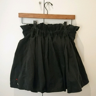 Rydia フレアミニスカート 猫刺繍 黒(ミニスカート)