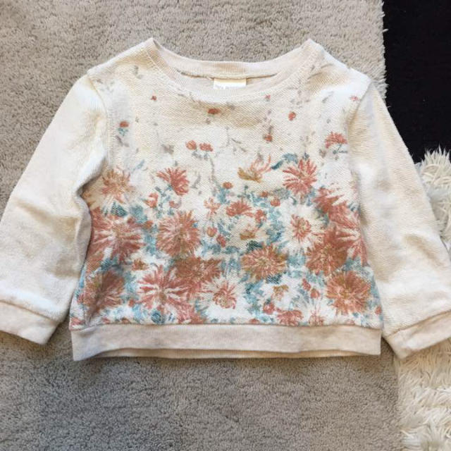 ZARA KIDS(ザラキッズ)のzarababy 9-12M 花柄トレーナー キッズ/ベビー/マタニティのベビー服(~85cm)(トレーナー)の商品写真