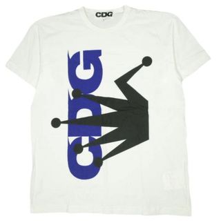 CDG x STUSSY COMME des GARCONS コムデギャルソン ステューシー 19SS 別注 日本製 CROWN LOGO TEE ロゴプリントTシャツ SZ-T016 XL ホワイト 半袖 AD2019 トップス【中古】【CDG × STUSSY】(Tシャツ/カットソー(半袖/袖なし))