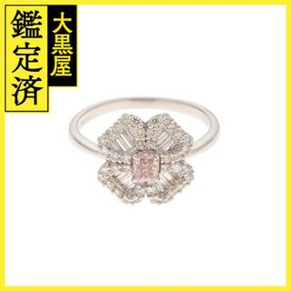 ノンブランドジュエリー リング 15号 プラチナ900 ファンシーピンクダイヤモンド0.341/0.760カラット 【472】(リング(指輪))