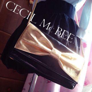 セシルマクビー(CECIL McBEE)のゴールドリボン ❤︎ バック(ショルダーバッグ)