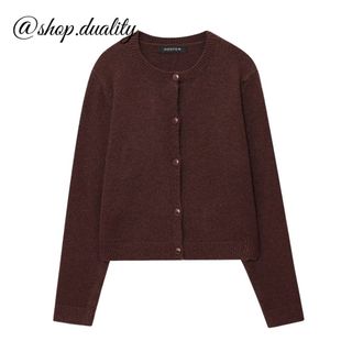 🐿️9月新作🌰18013◆brown ブラウン ニット カーディガン(カーディガン)