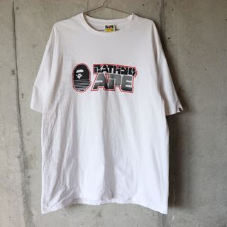 アベイシングエイプ(A BATHING APE)のA BATHING APE  ロゴTシャツ  ホワイト　2XL　(Tシャツ/カットソー(半袖/袖なし))