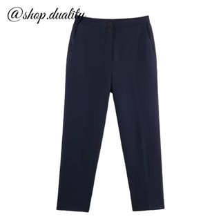 🐿️9月新作🌰18015◆navy ネイビー ロングパンツ(カジュアルパンツ)