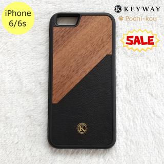 セール中♪ KEYWAY Walnut Rift iPhone6/6sケース 黒