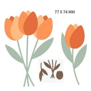カッティングダイ　チューリップ　春　花　