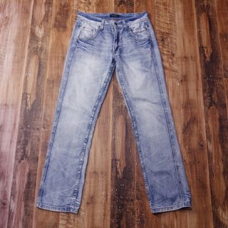 ロシェル(Roshell)のロシェル ウォッシュ加工 ストレートデニムパンツ メンズ Lサイズ PF20(デニム/ジーンズ)