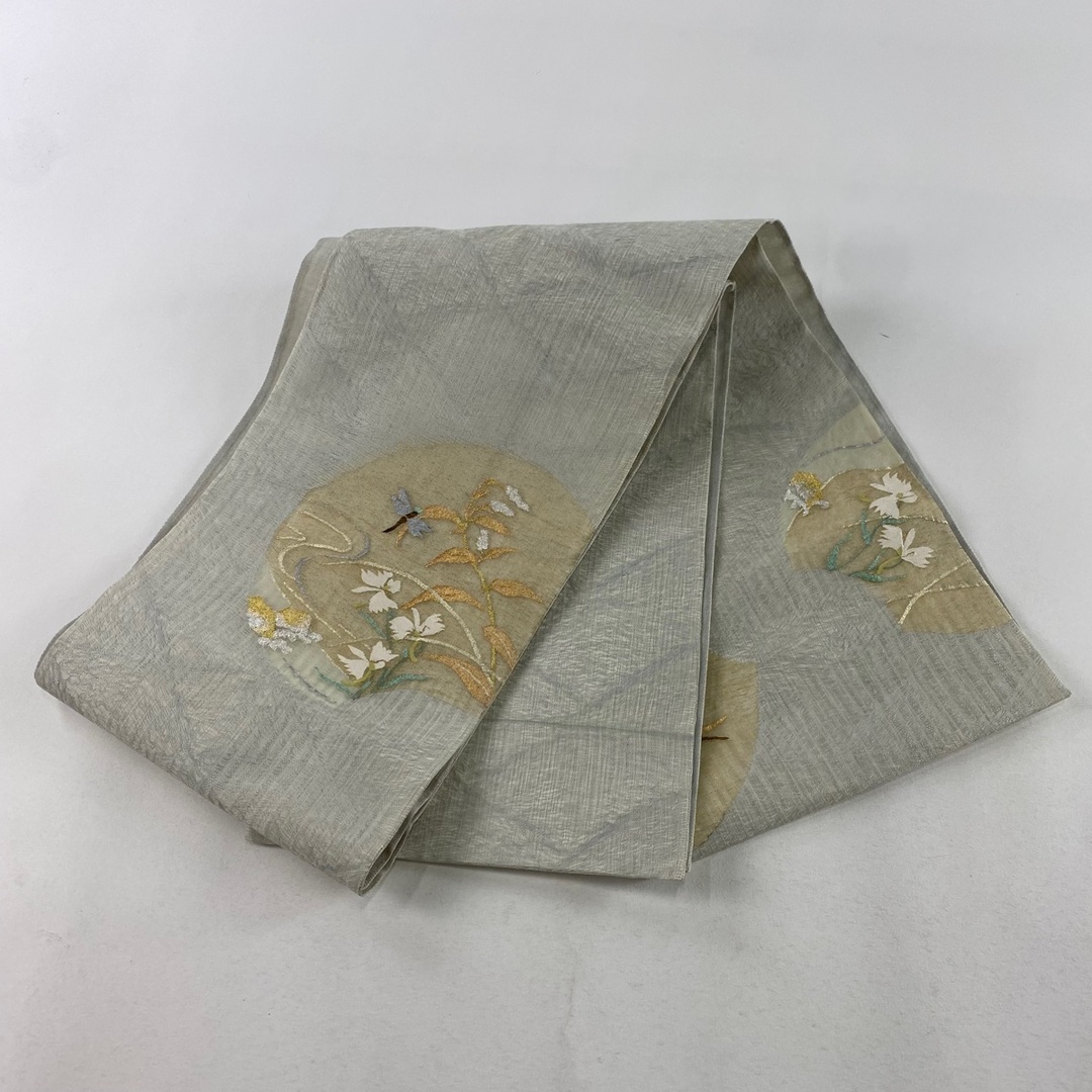 袋帯 秀品 お太鼓柄 正絹 【中古】 レディースの水着/浴衣(帯)の商品写真