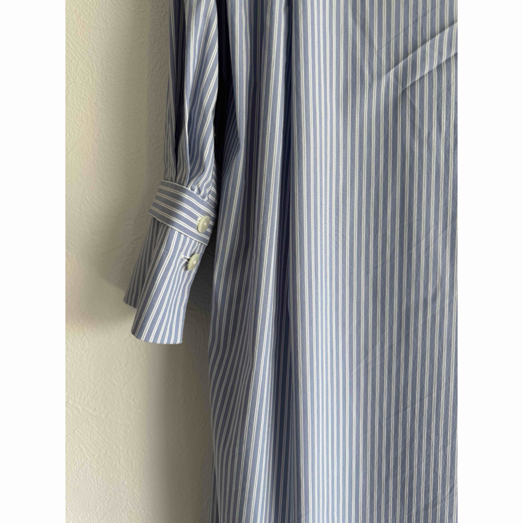 GEORGES RECH(ジョルジュレッシュ)のGEORGES RECH PARIS ワンピース サイズ36 ストライプ フード レディースのワンピース(ロングワンピース/マキシワンピース)の商品写真