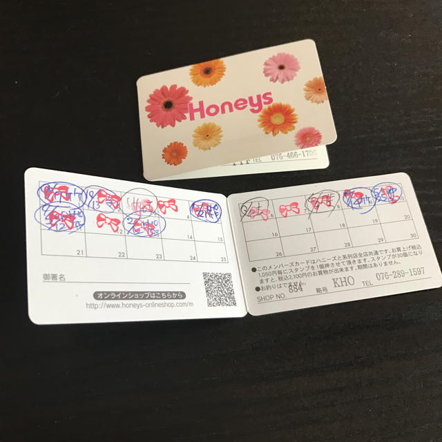 HONEYS(ハニーズ)のハニーズポイントカード 14ポイント その他のその他(その他)の商品写真