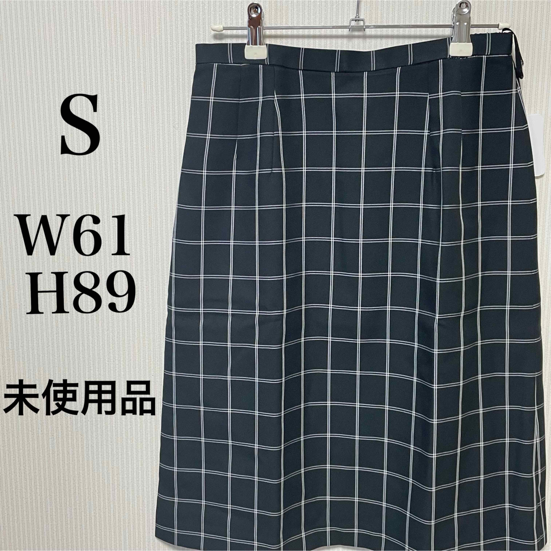 【S】タイトスカート 事務服スカート 制服 チェック タイト 膝丈スカート レディースのスカート(ひざ丈スカート)の商品写真