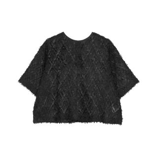 アメリカンホリック(AMERICAN HOLIC)のアメリカンホリック　フリンジジャガードブラウス　ブラック　L(シャツ/ブラウス(半袖/袖なし))